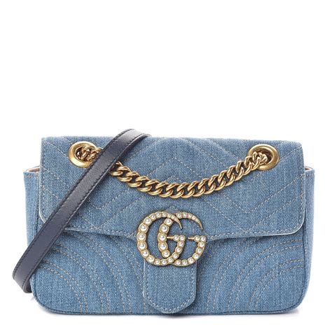 gucci marmont mini wallet bag|Gucci denim marmont bag.